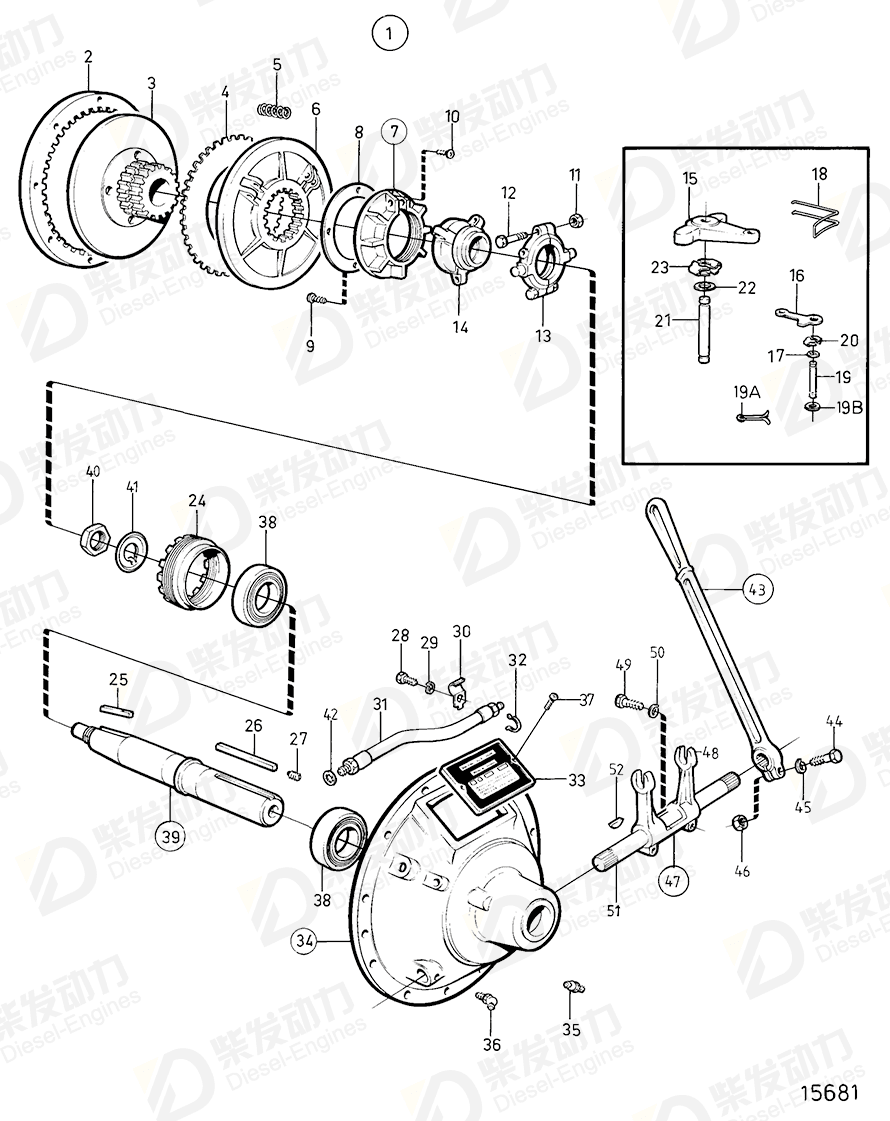 volvo penta Friction clutch 862735 Drawing volvo penta Friction clutch 862735 Drawing